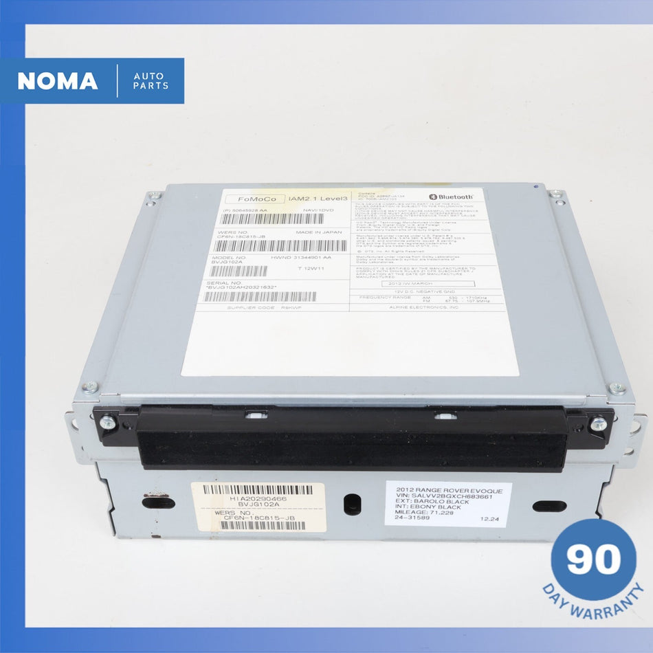 09-24 Land Rover Evoque L538 Audio Radio Receiver Head Unit AM FM CD Player OEM