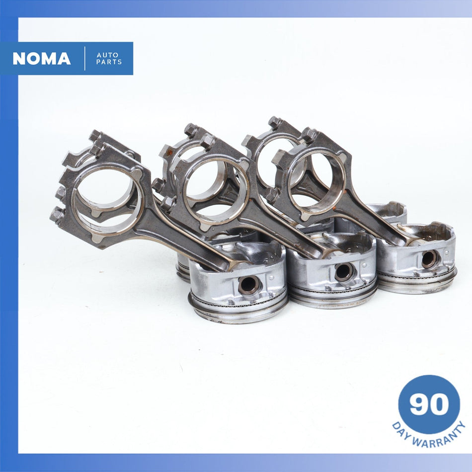 00-08 Jaguar X206 S-Type AJ6 3.0 Engine Motor Piston Connecting Rod Set of 6 OEM