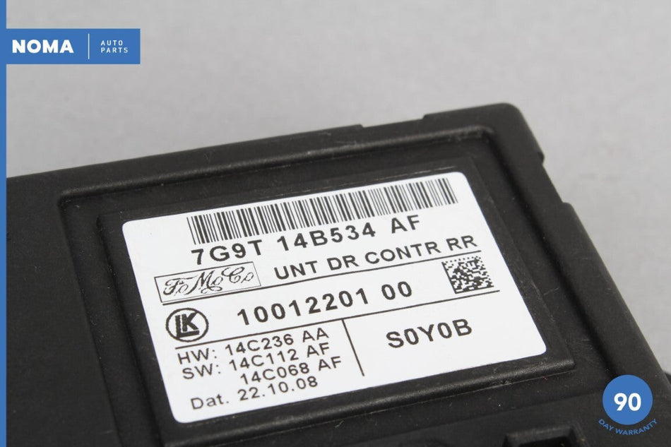 09-10 Jaguar XF XFR X250 Rear Right Door Control Module Unit 7G9T14B534AF OEM