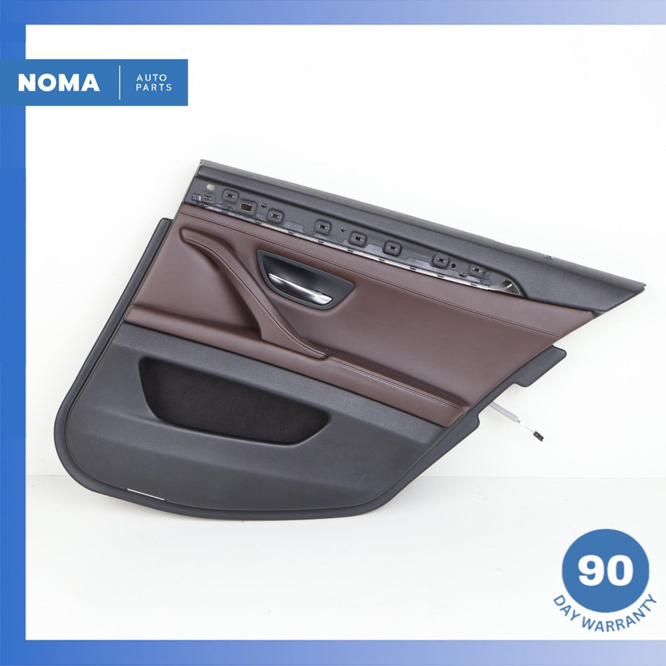 11-16 BMW F10 528i 535i Rear Right Interior Door Panel Assembly Nappa Brown OEM