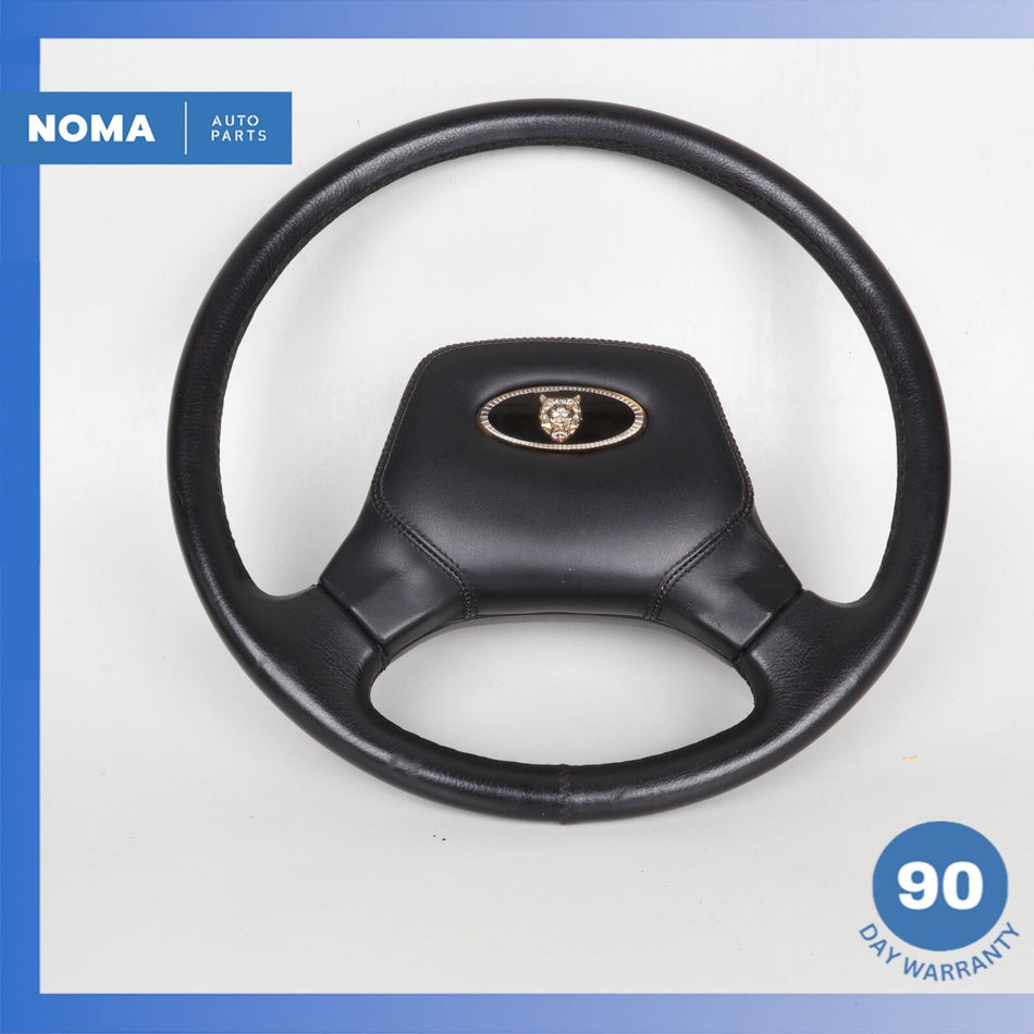 89-92 Jaguar XJ40 XJ6 Vanden Plas Leather Steering Wheel Black CBC8094 OEM