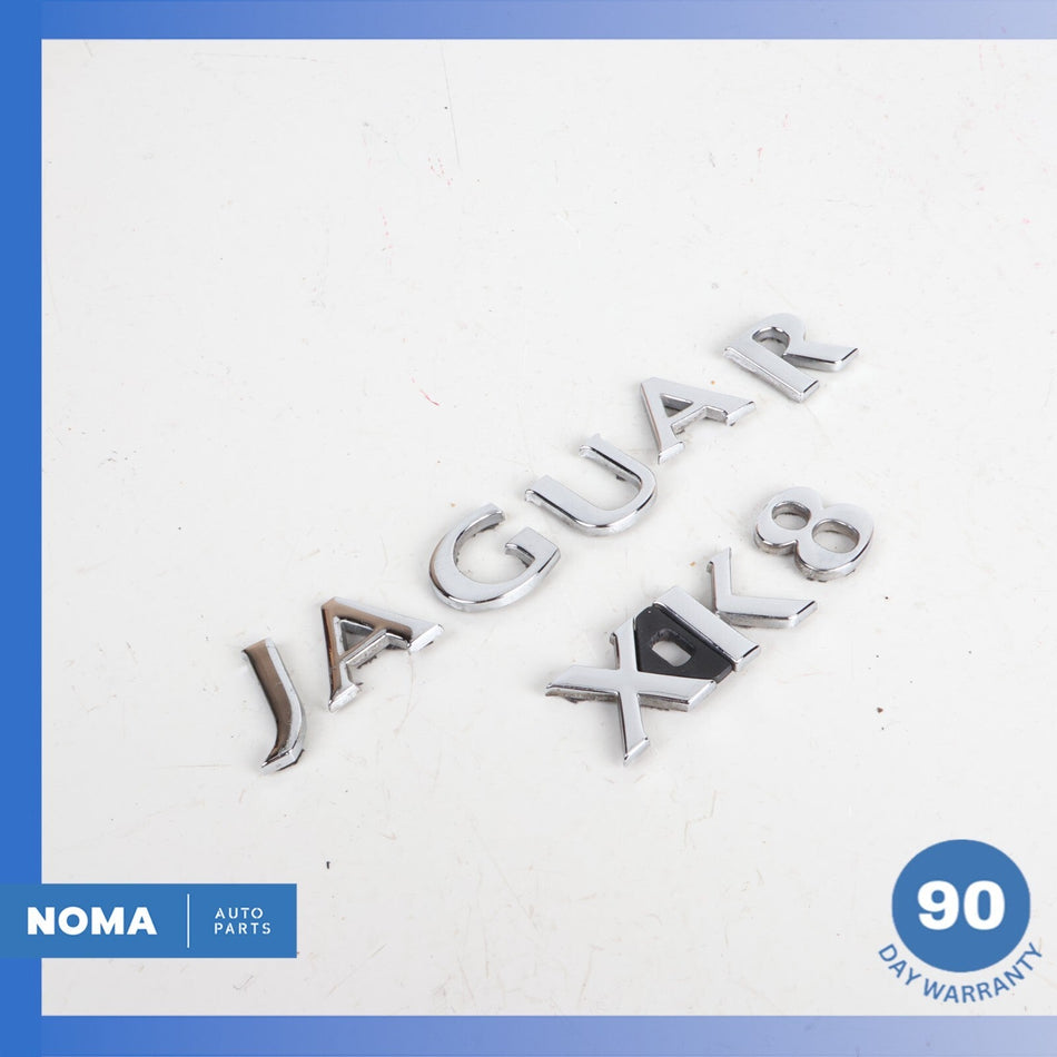 99-02 Jaguar X100 XK8 Trunk Boot Lid Logo Emblem Badge Set OEM