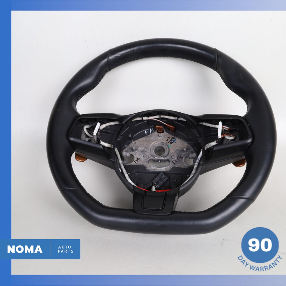 14-20 Jaguar X152 F-Type Sport Steering Wheel w/ Paddle Shifters Black OEM 42k
