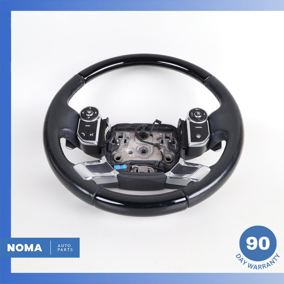 13-22 Land Rover Range Rover L405 Leather Steering Wheel Black w/ Switches OEM