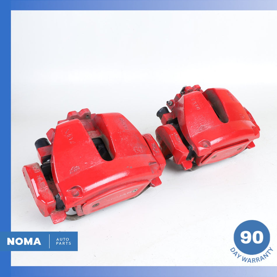 16-20 Jaguar X761 F-Pace Front Left & Right Brake Caliper Set of 2 Red OEM 76k