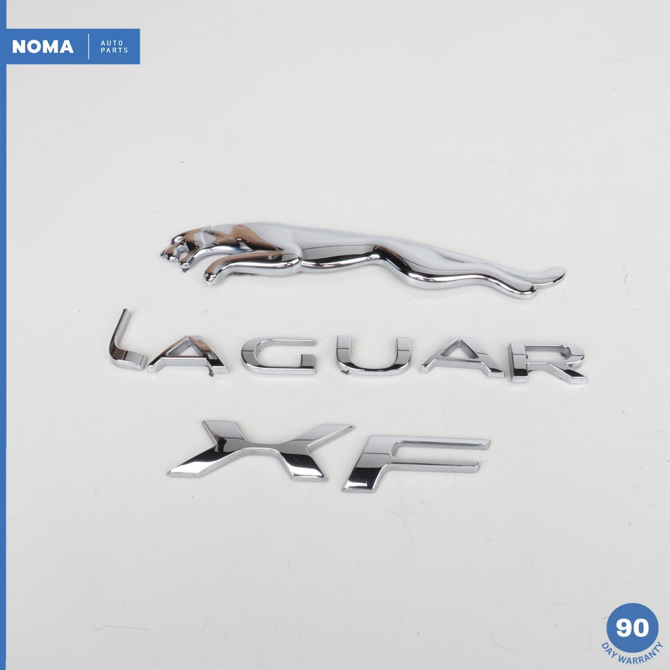 09-15 Jaguar XF X250 Rear Trunk Hatch Boot Emblem Badge Logo Emblem Set OEM