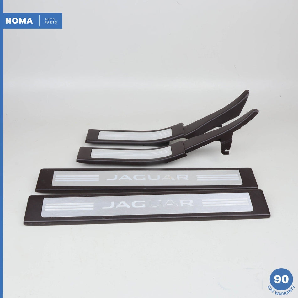 09-15 Jaguar X250 XF Door Step Sill Scuff Plate Trim Cover Panel Set of 4 OEM