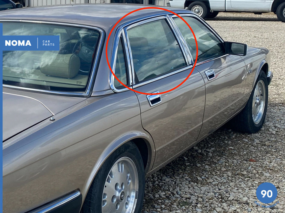 88-94 Jaguar XJ6 XJ40 SWB Rear Right Side Outer Door Window Frame Molding OEM