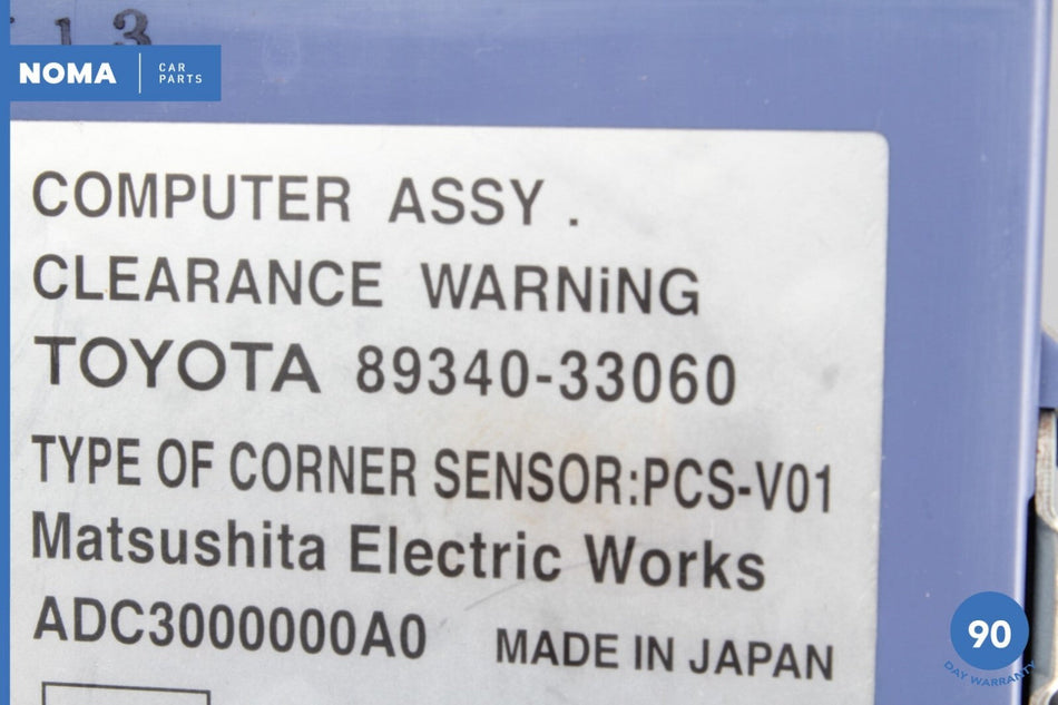 07-12 Lexus ES350 XV40 Parking Assist Warning Control Module w/ Bracket OEM