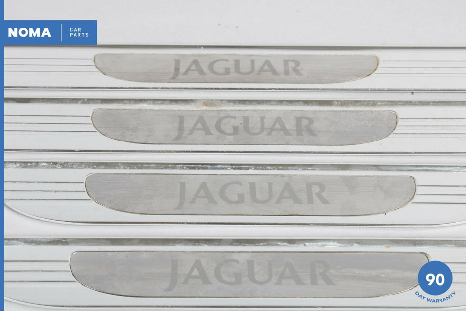 02-05 Jaguar S-Type X202 Rear Front Door Scuff Tread Panel Trim Set of 4 OEM