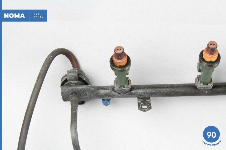 01-02 Jaguar XK8 X100 4.0L V8 Gas Fuel Rail Line Assembly w/ Injectors OEM
