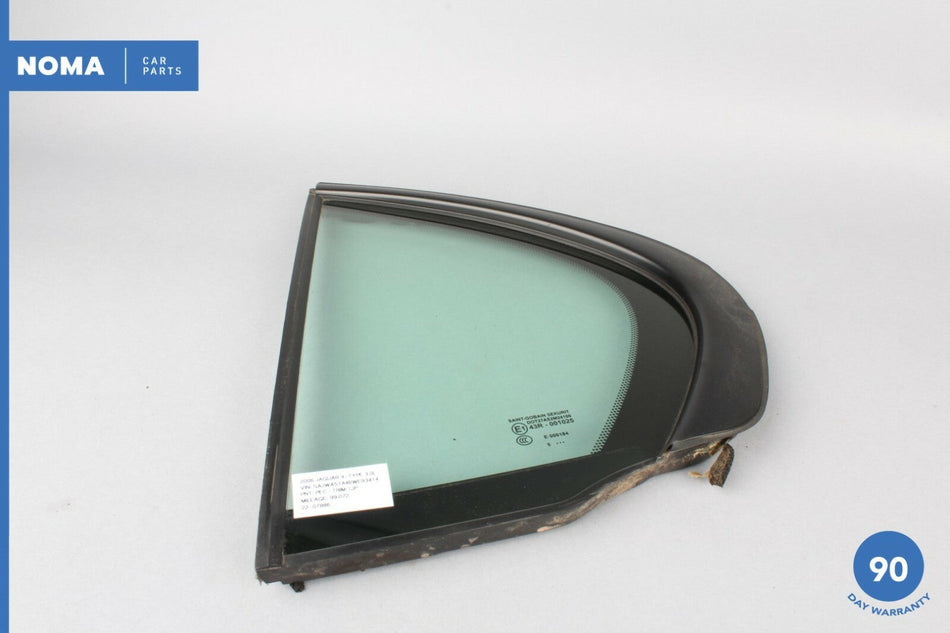 04-08 Jaguar X-Type X400 Rear Left Driver Side Quarter Window Glass OEM