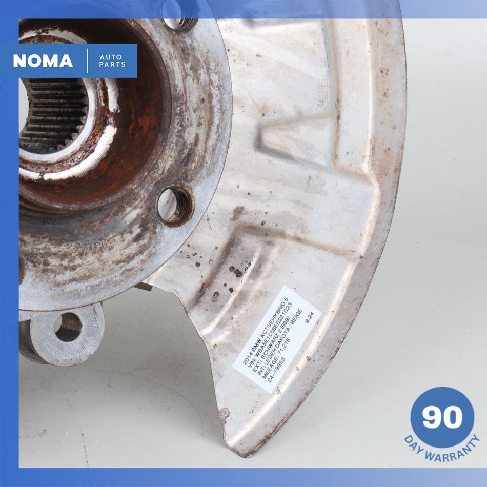 2014 BMW F10 ActiveHybrid 5 Rear Left Side Spindle Knuckle Hub w/ Shield OEM