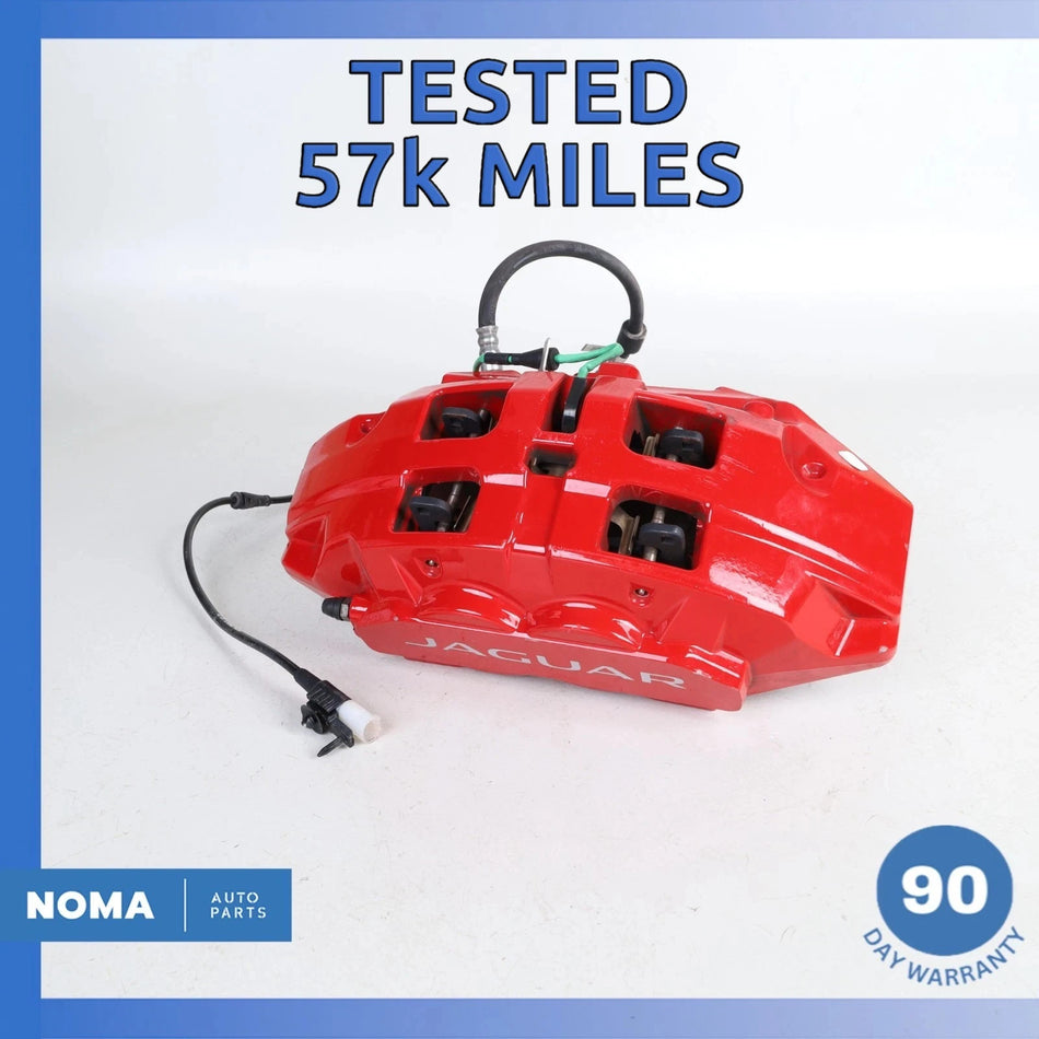 19-21 Jaguar X761 F-Pace SVR Front Left Brake Caliper Red KK8M2B302AA OEM 57k
