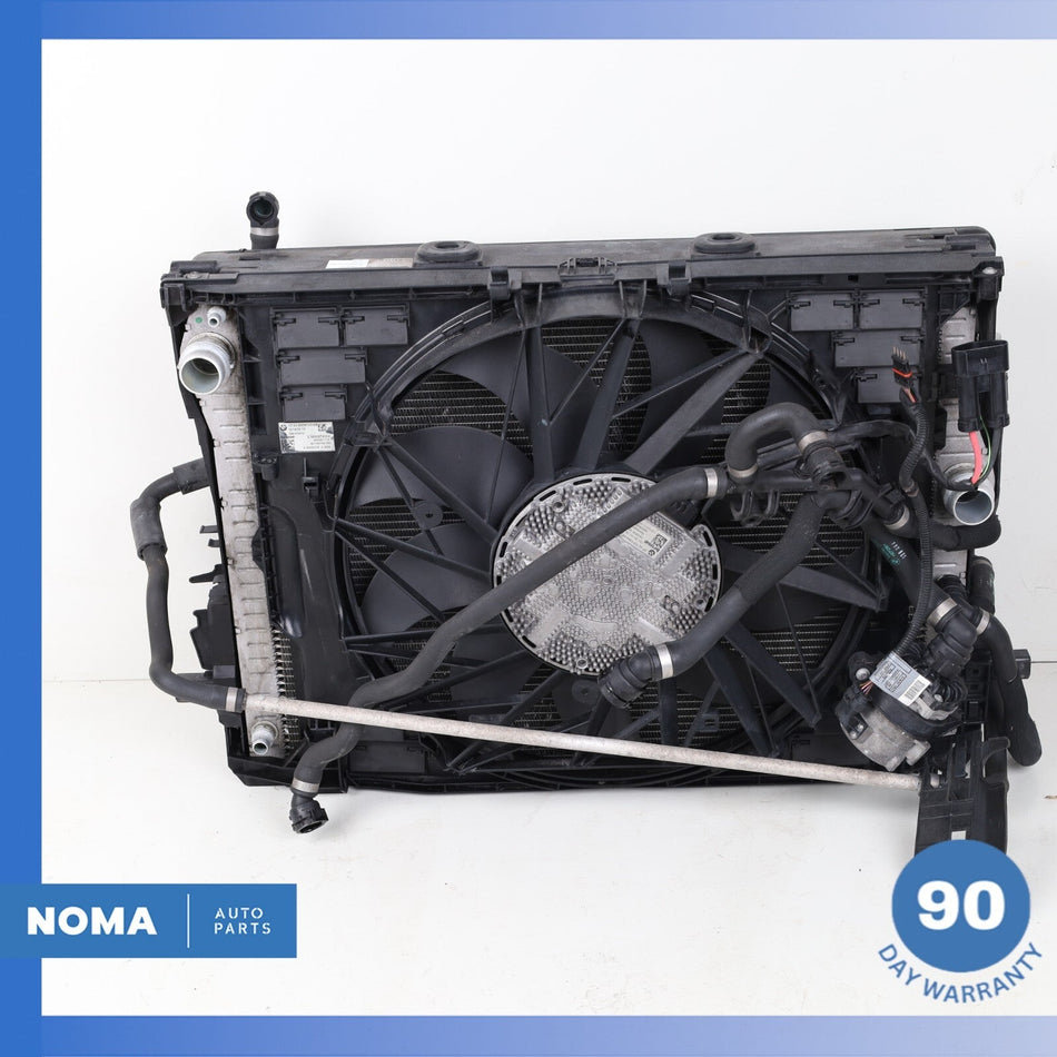 10-19 BMW F10 550i 650i Radiator AC Condenser Auxiliary Cooler Fan Assembly OEM