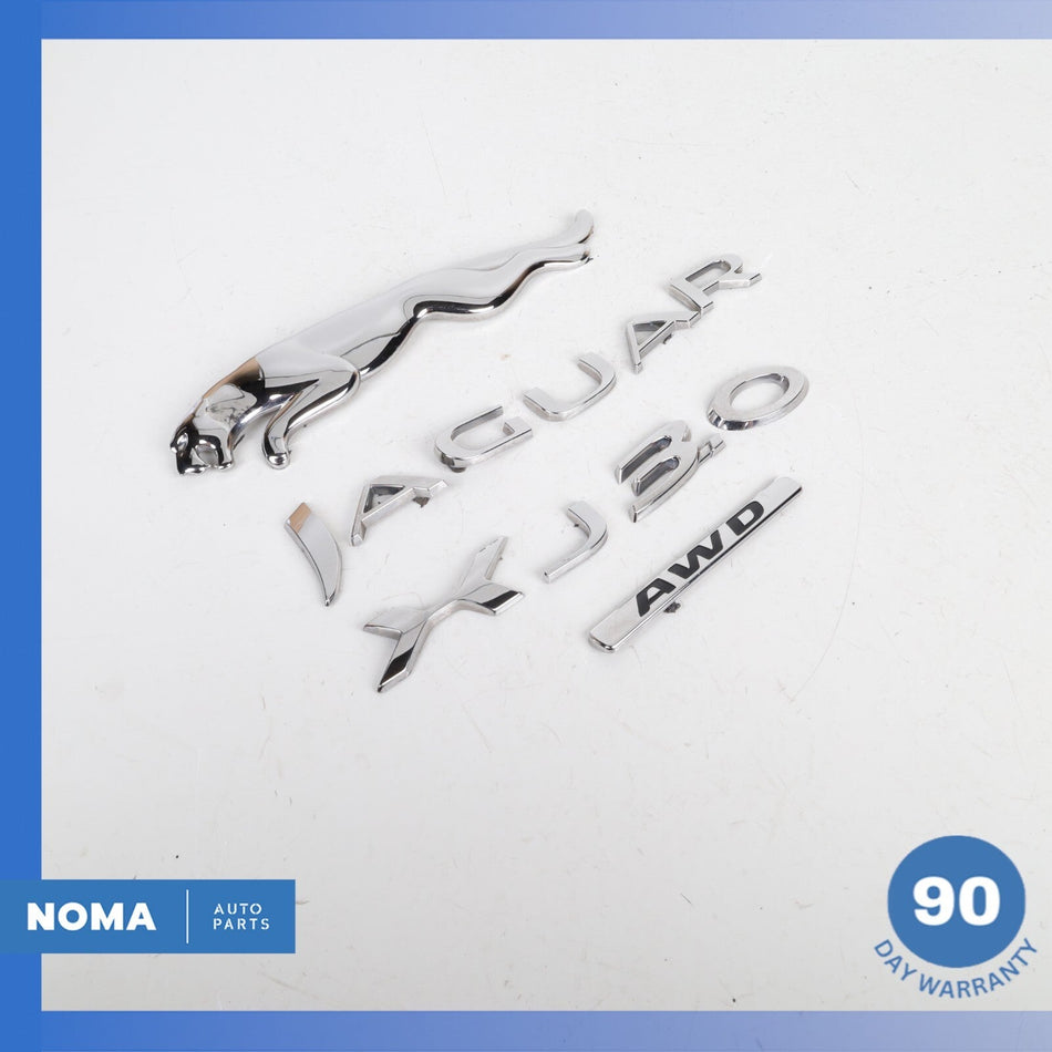 14-19 Jaguar X351 XJ AWD 3.0L Rear Trunk Emblem Logo Badge Set OEM