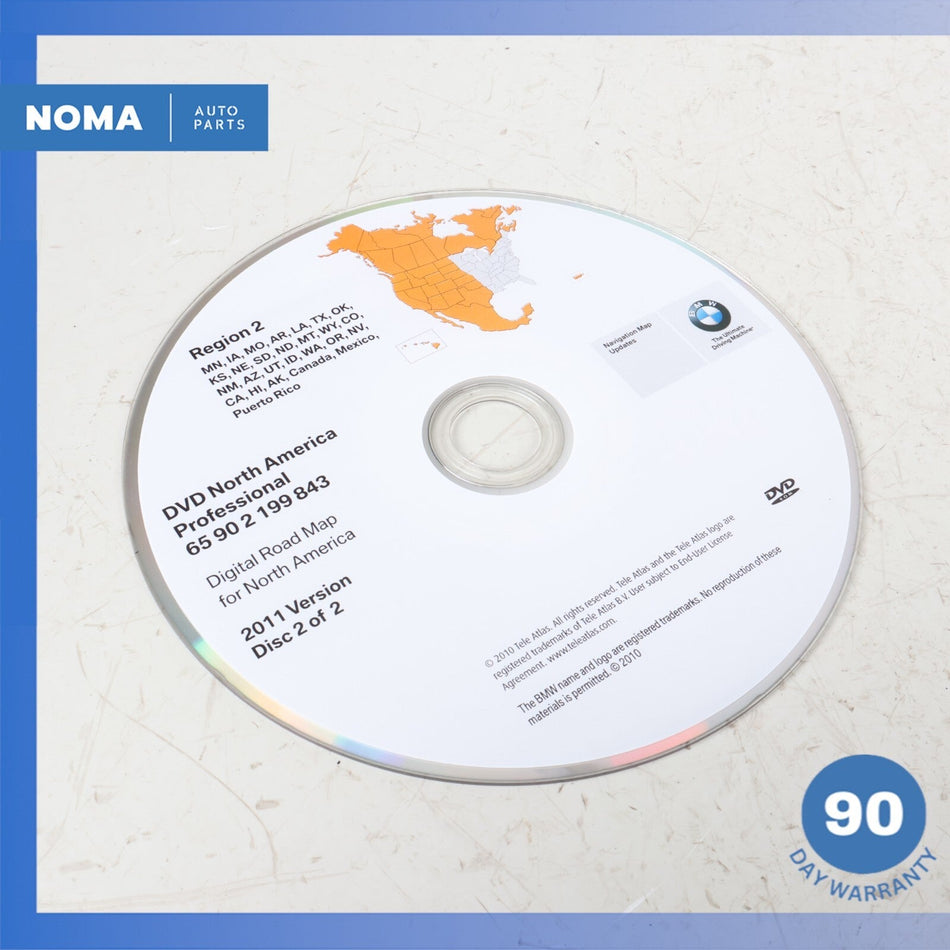 2008 BMW E64 650i Navigation System Disc DVD USA Canada 65902199843 OEM