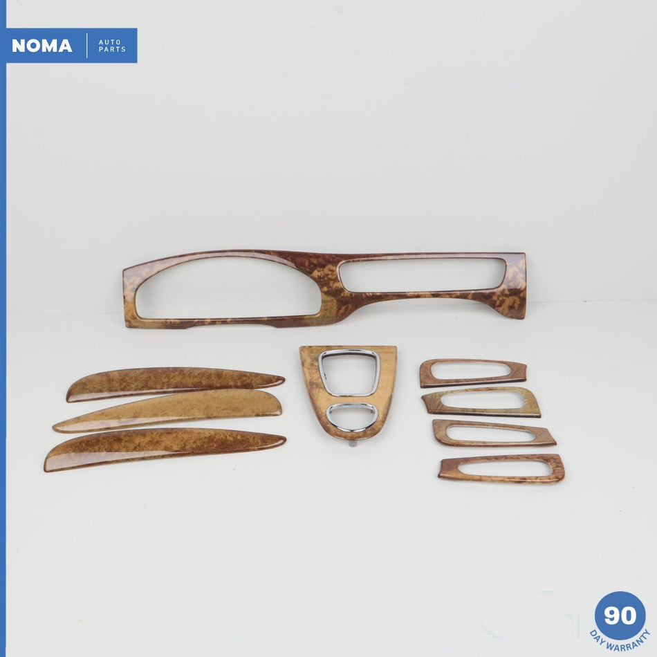 05-08 Jaguar S-Type X204 Dashboard Wood Veneer Cover Panel Trim Set XR849256 OEM