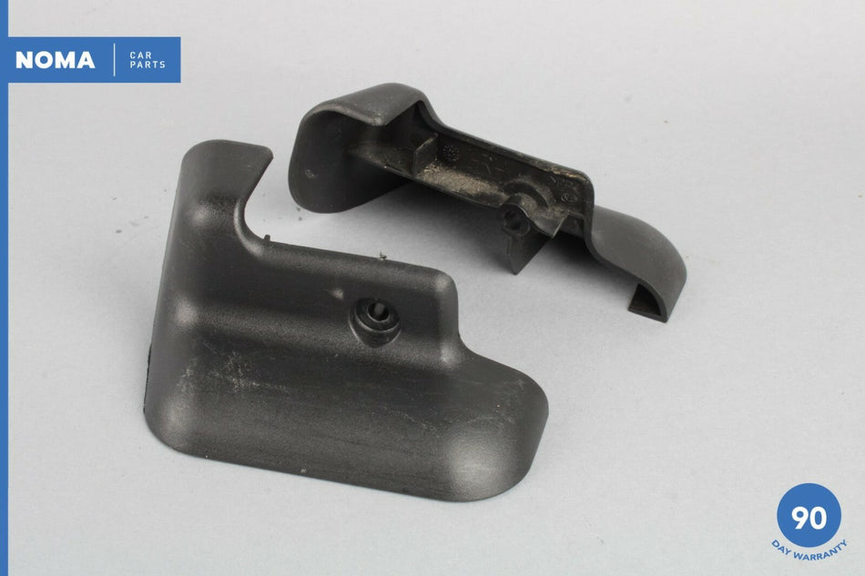 02-08 Jaguar X-Type X400 Front Left & Right Inner Seat Rail Cover Set Black OEM