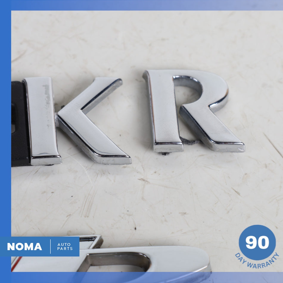 00-02  Jaguar X100 XKR Trunk Boot Lid Logo Emblem Badge Set HJB5980AB OEM