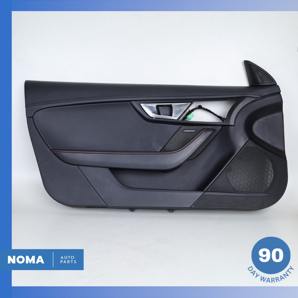 14-20 Jaguar X152 F-Type Left Side Interior Door Trim Panel Nappa Black OEM