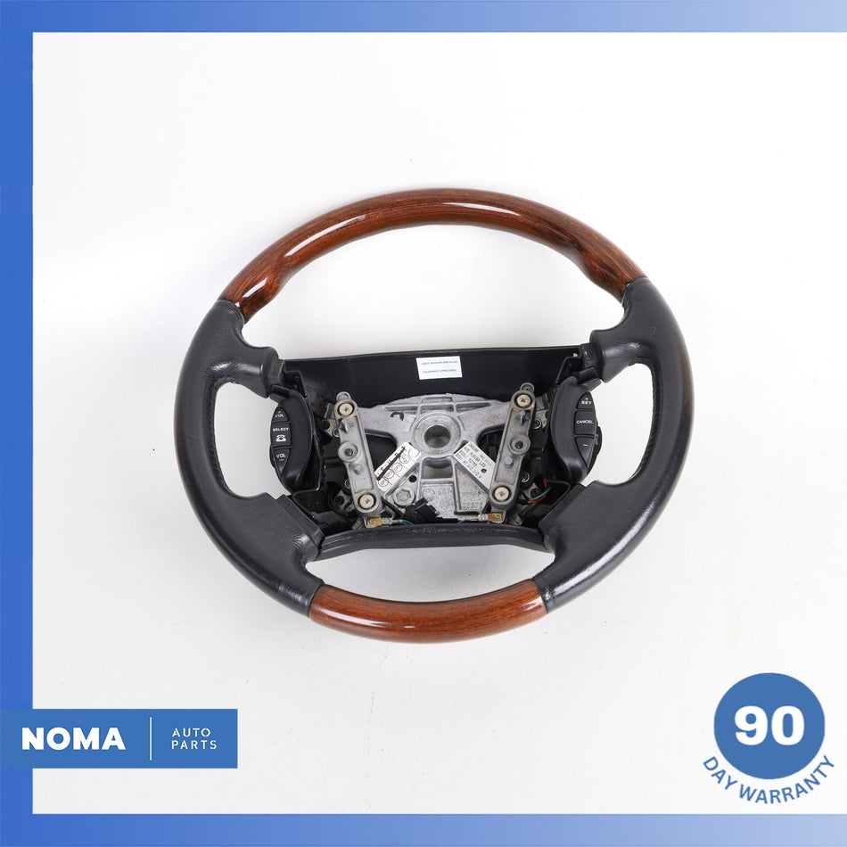 97-03 Jaguar X100 XK8 XJ8 Steering Wheel w/ Switches Black HJE9181BA OEM 84k