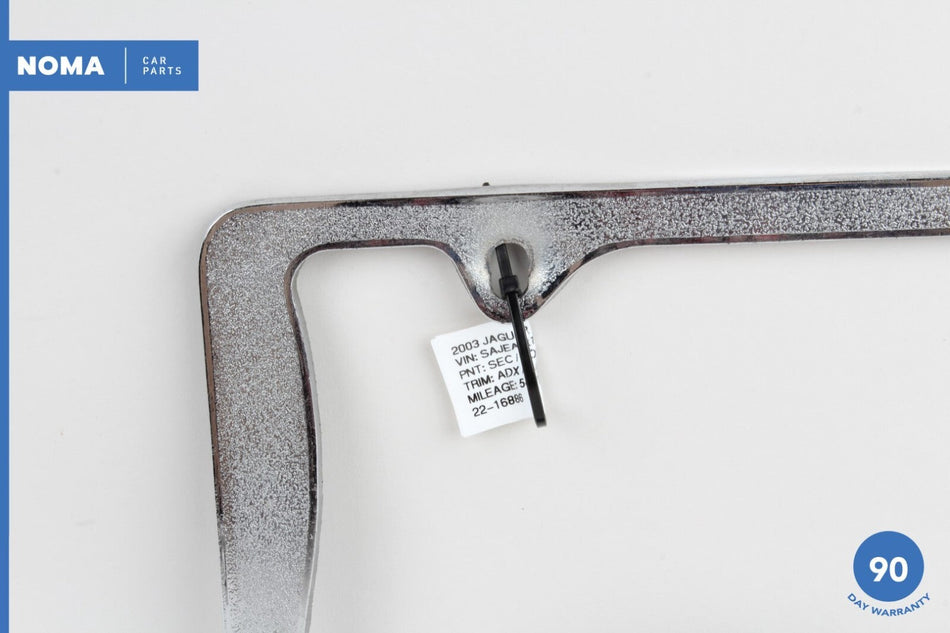 00-02 Jaguar S-Type X200 Front Bumper License Plate Panel Bezel w/ Leaper OEM