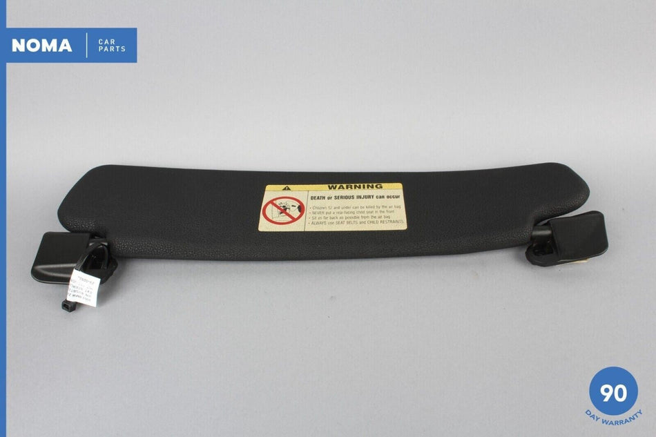 03-08 BMW E85 Z4 Right Passenger Side Sun Visor w/ Vanity Mirror Black OEM