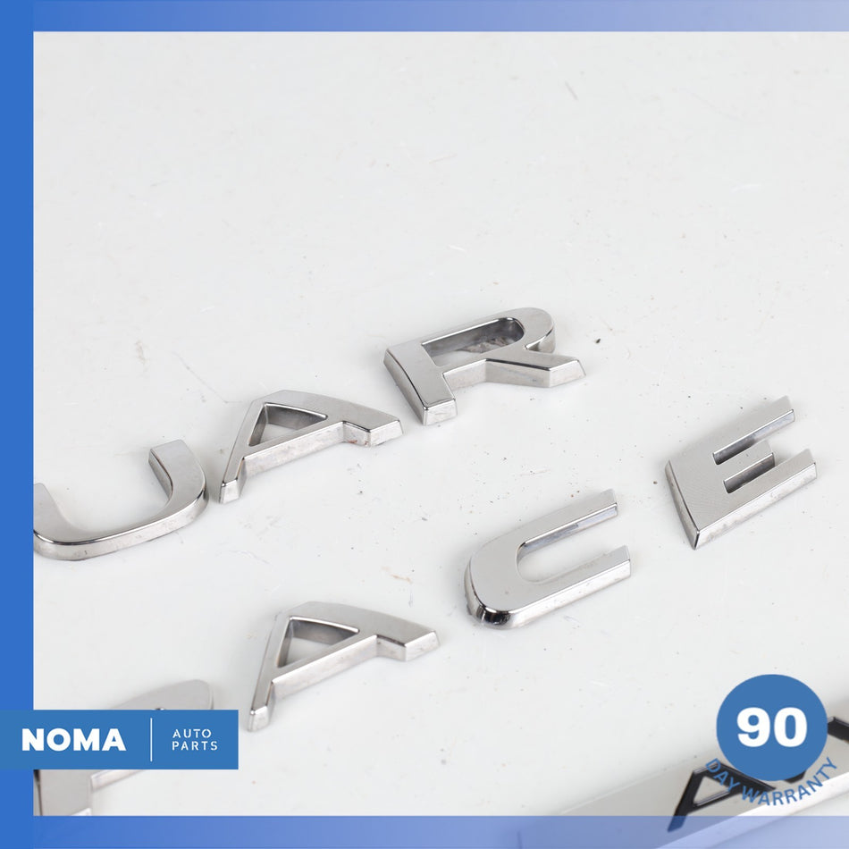 2018 Jaguar X761 F-Pace AWD Trunk Boot Liftgate Logo Badge Emblem Chrome Set OEM
