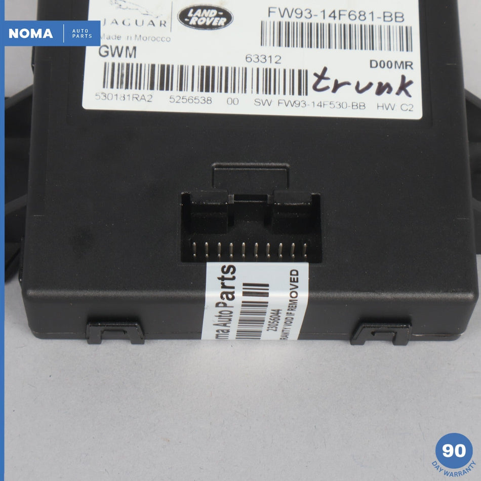 16-18 Jaguar XJL XJ X351 Rear Electronic Trunk Control Module FW9314F681BB OEM