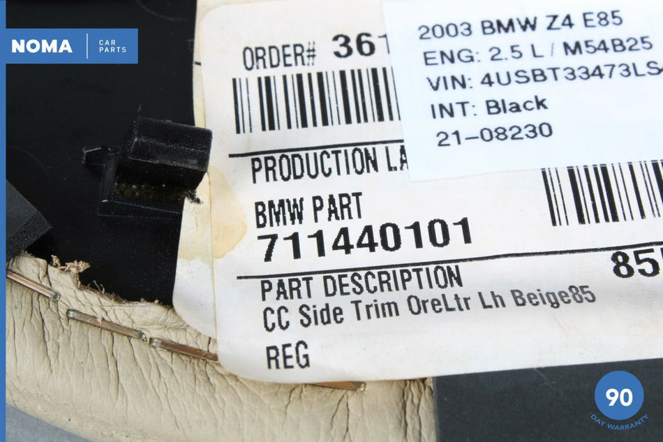 02-08 BMW Z4 E85 E86 Front Right Side Center Console Knee Bolster Trim Cover OEM
