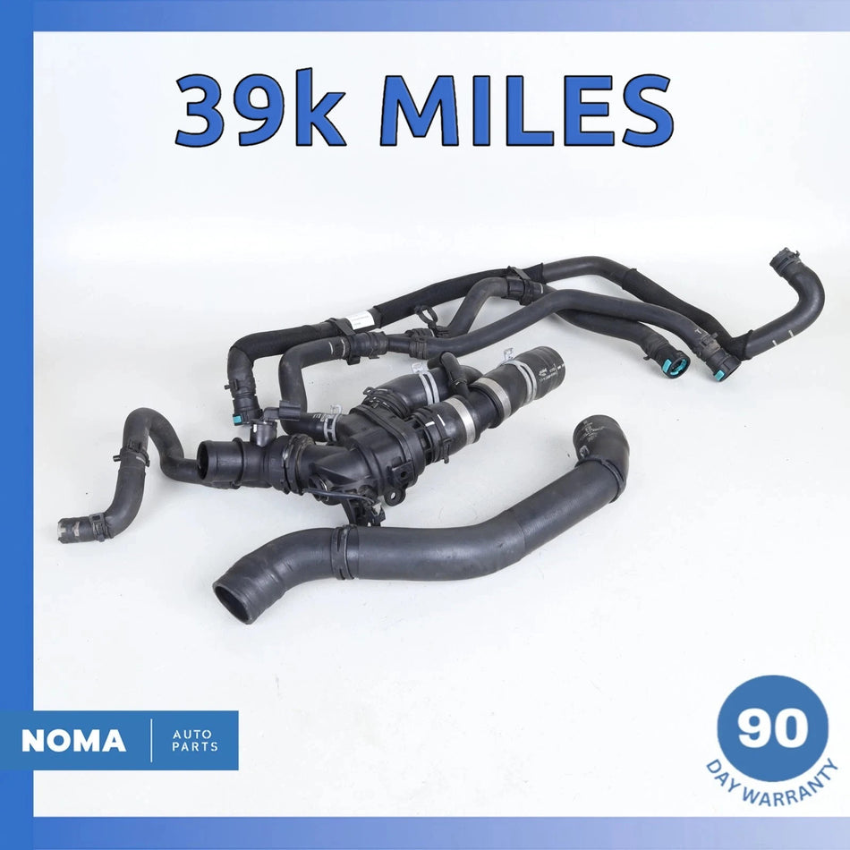 2017 Jaguar X152 F-Type Engine Thermostat Housing w/ Hoses DX238A587AB OEM 39k