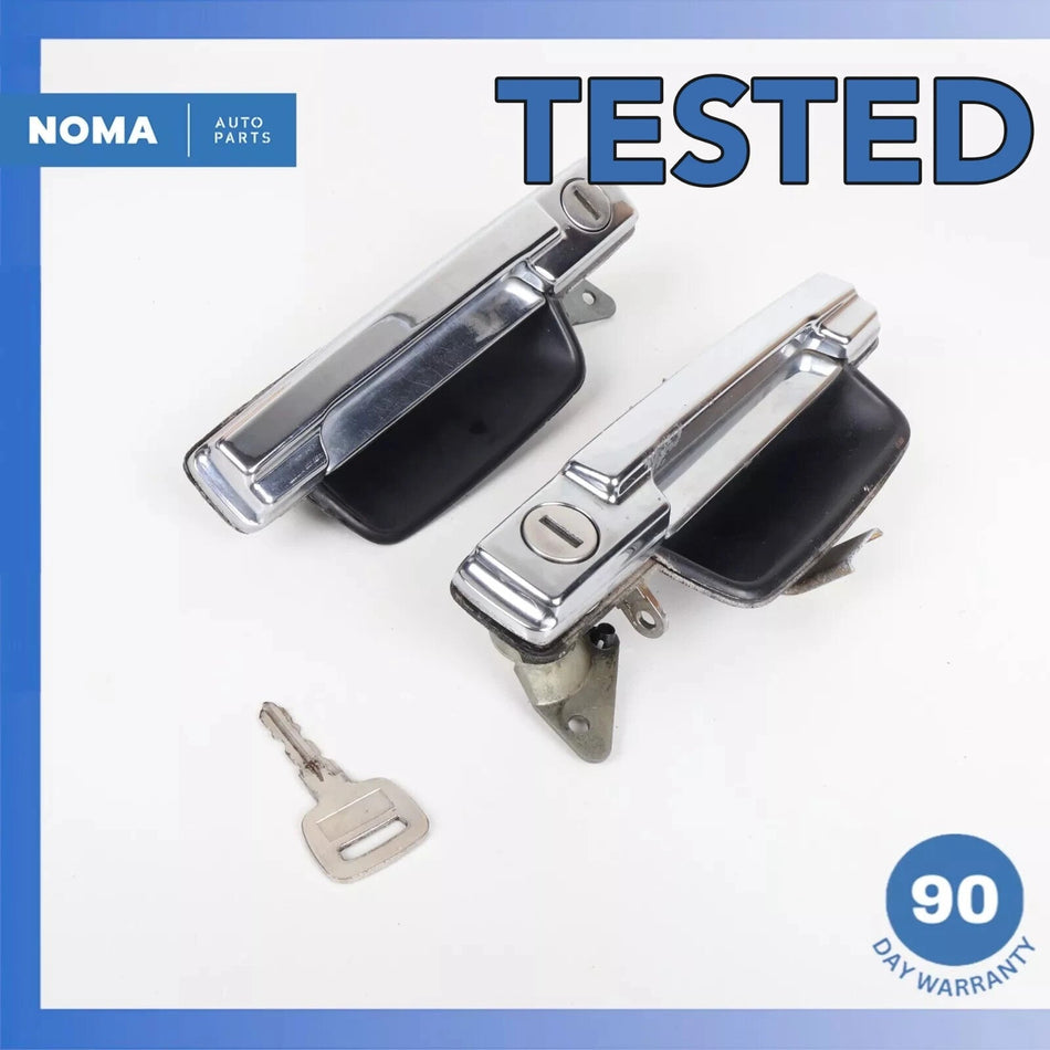 89-92 Jaguar XJS Series 3 Left & Right Exterior Door Handle Set w/ Key OEM