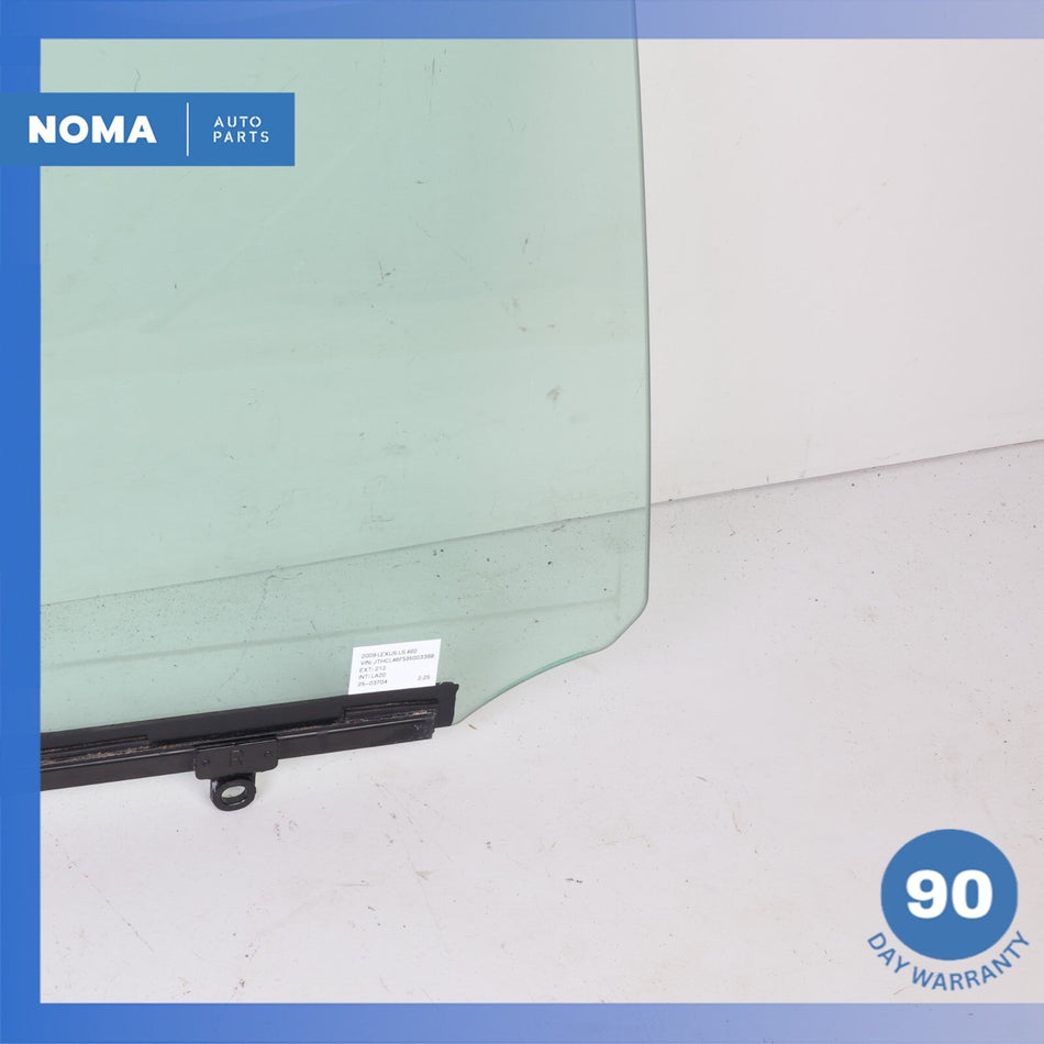 07-17 Lexus USF40 LS460 SWB Rear Right Passenger Door Window Glass OEM