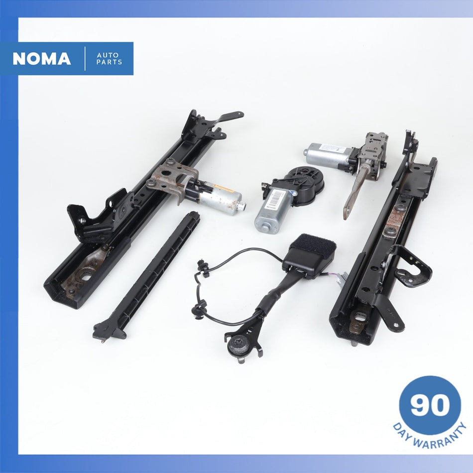 12-17 Range Rover Evoque L538 Front Left Side Seat Rail Motor Set w/ Buckle OEM