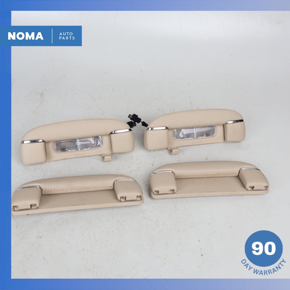 2007 Jaguar X350 X358 XJ8 VDP Interior Roof Grip Handle Set Beige OEM