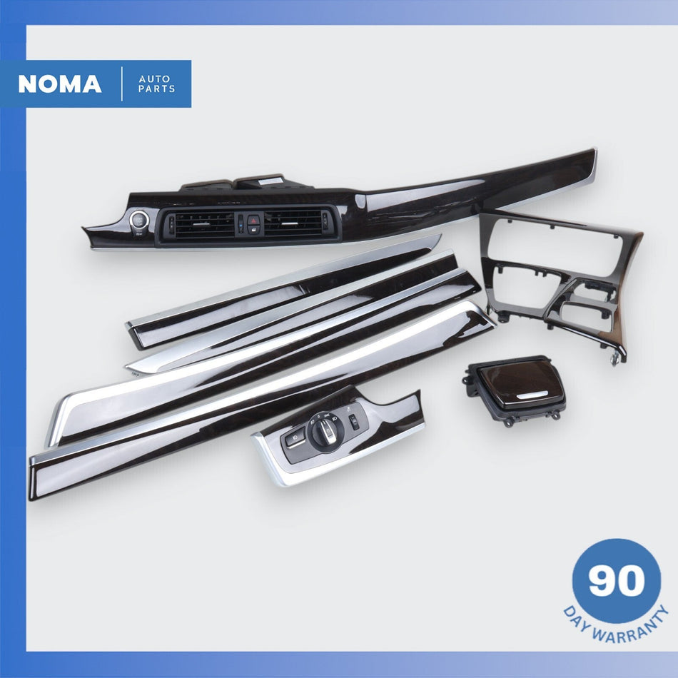 11-16 BMW F10 528i 535i Dashboard Panel Center Console Door Trim Set Wood OEM