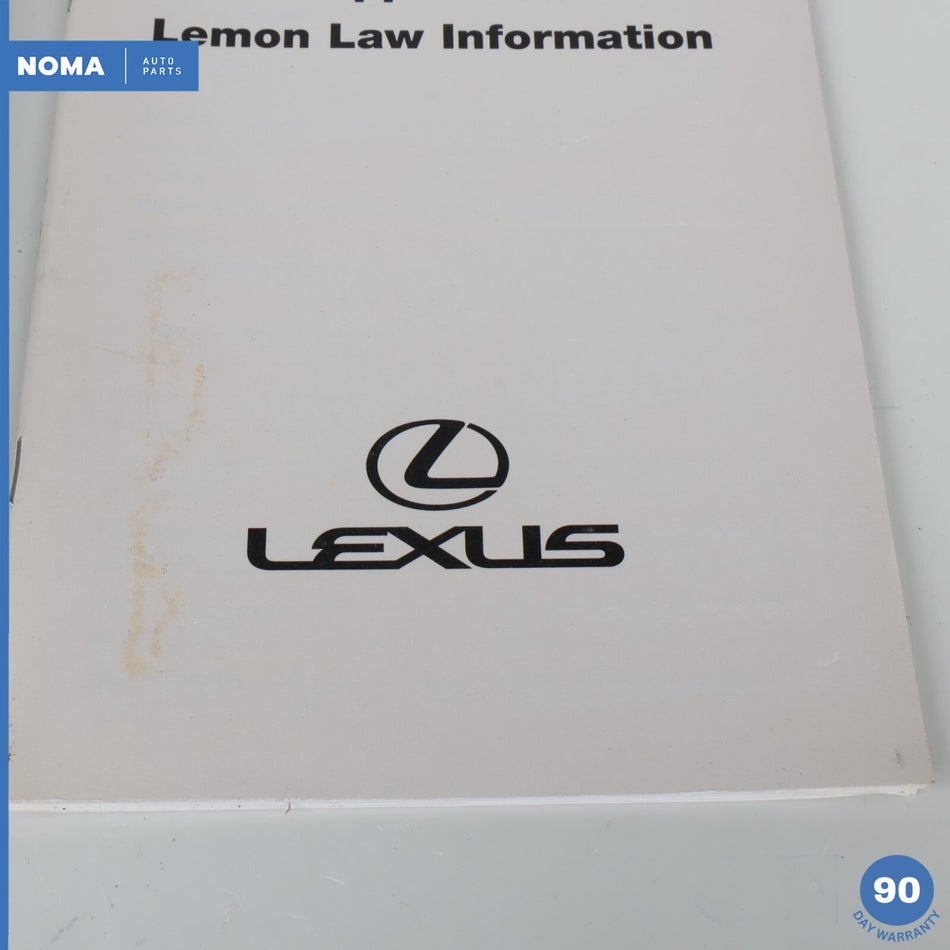 1997 Lexus LS400 XF20 Owner's Manual Hand Book w/ Care Books & Folder OEM