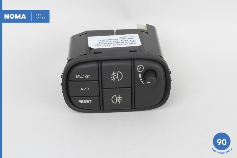 03-08 Jaguar S-Type X204 Dash Dashboard Fog Light Dimmer Trip Reset Switch OEM