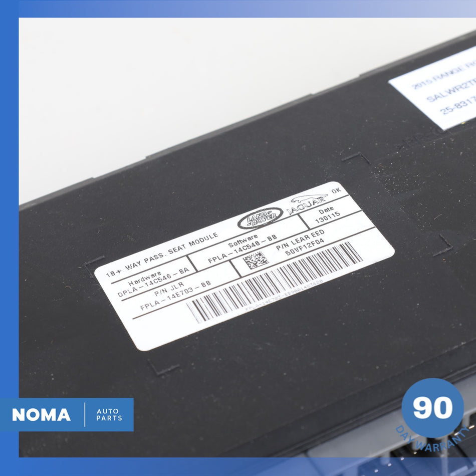 2015 Range Rover Sport L494 Front Right Seat Control Module FPLA14E703BB OEM