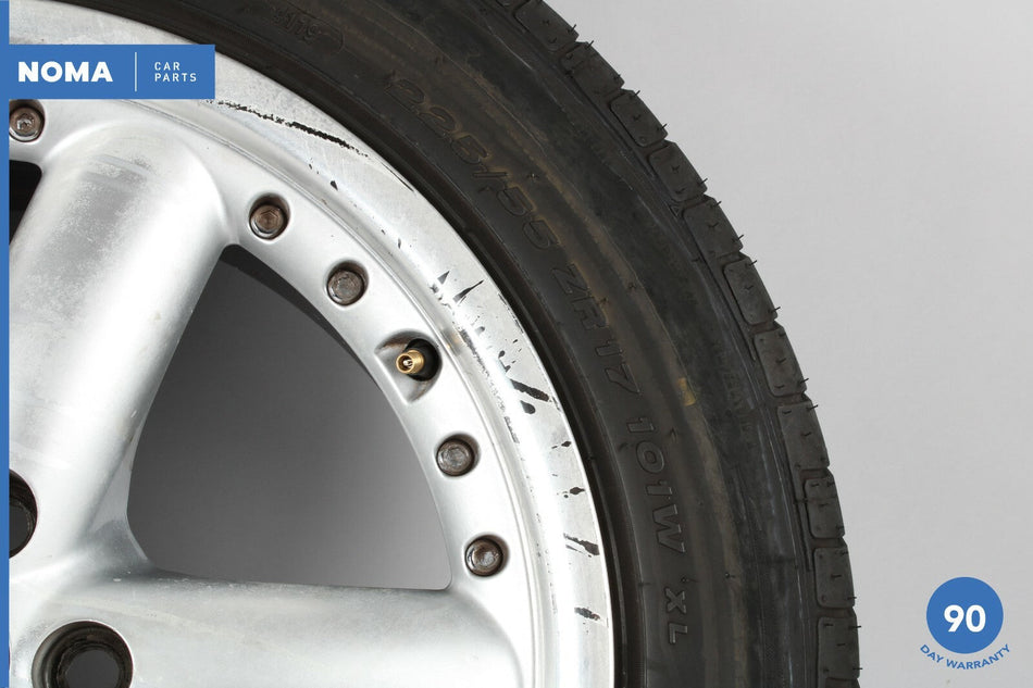 03-08 Jaguar S-Type X202 17x8 17 Inch 5 Spoke Rim Wheel w/ Tire Achilles OEM