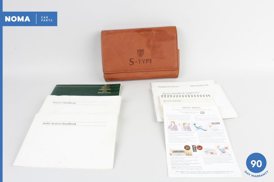 2003 Jaguar S-Type X202 Driver's Handbook Service Passport w/ Leather Folder OEM