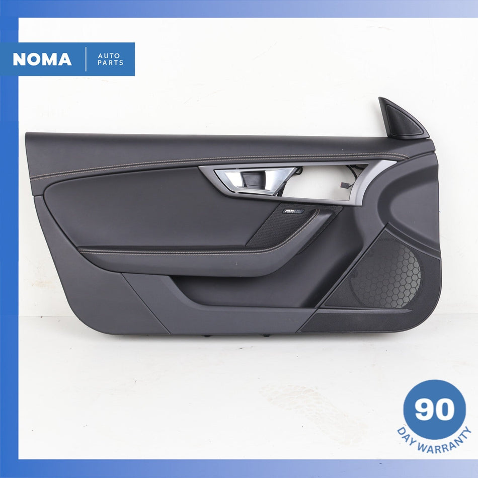 14-20 Jaguar X152 F-Type Left Side Interior Door Trim Panel Nappa Black OEM