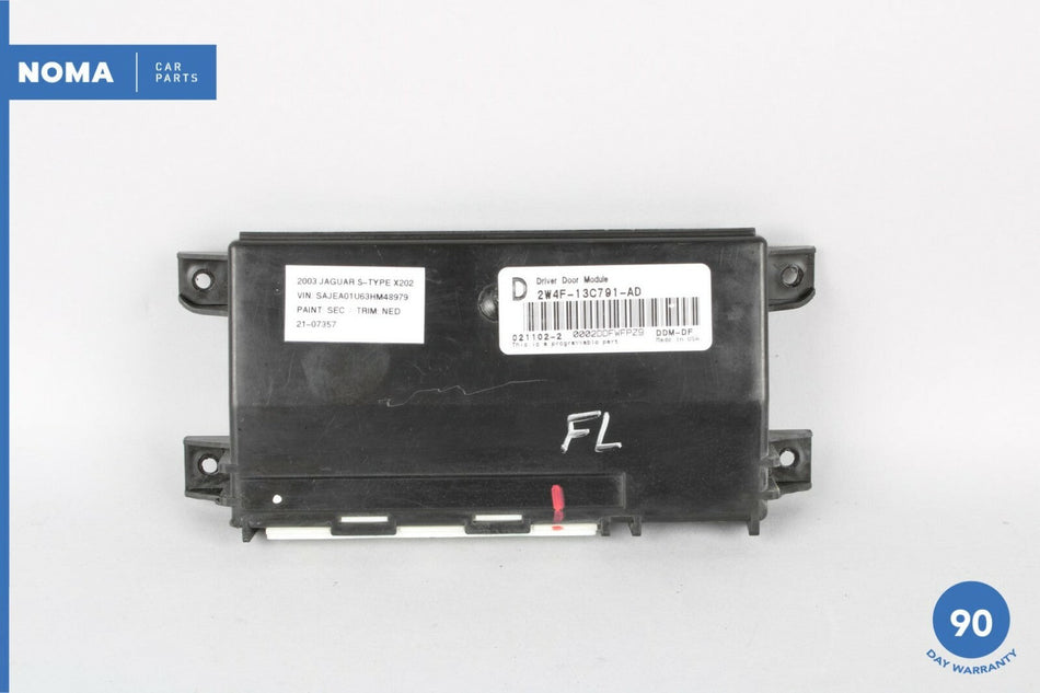03-04 Jaguar S-Type X202 Front Left Driver Door Control Module 2W4F13C791AD OEM