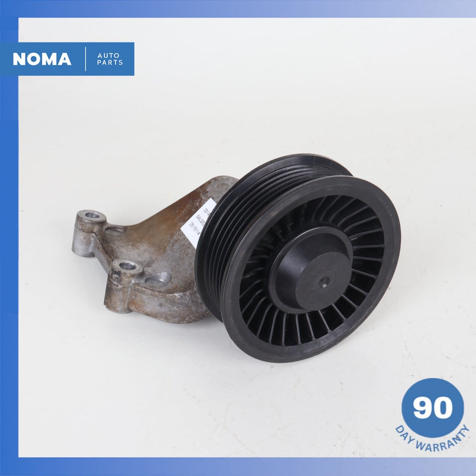 2014 LR Range Rover L405 Engine Lower Belt Idler Pulley Bracket w/ Pulley OEM