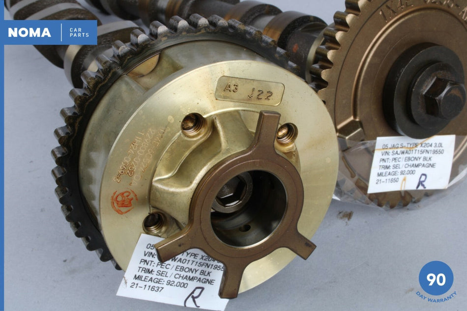 02-08 Jaguar S-Type X206 3.0L JV6 Engine Right Exhaust & Intake Camshaft Set OEM