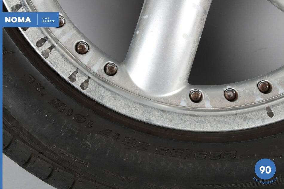 03-08 Jaguar S-Type X202 17x8 17 Inch 5 Spoke  Rim Wheel w/ Tire Achilles OEM