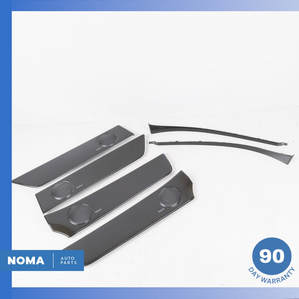 10-19 Jaguar X351 XJ SWB Dash Dashboard & Door Molding Trim Set Carbon OEM 56k