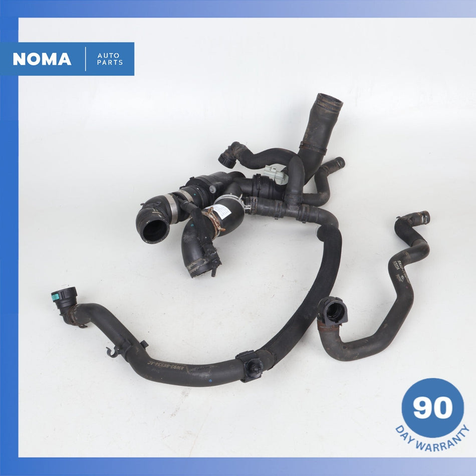2011 Jaguar X351 XJ Engine Thermostat Housing w/ Hoses 8W938A587BB OEM