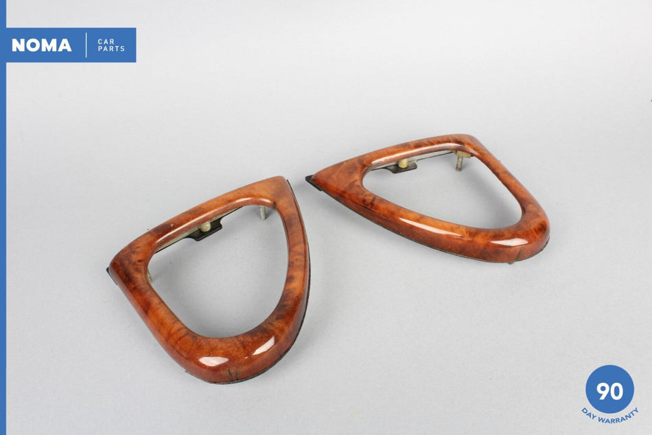 97-06 Jaguar X100 XK8 Front Left & Right Dash Vent Wood Cover Trim Set of 2 OEM